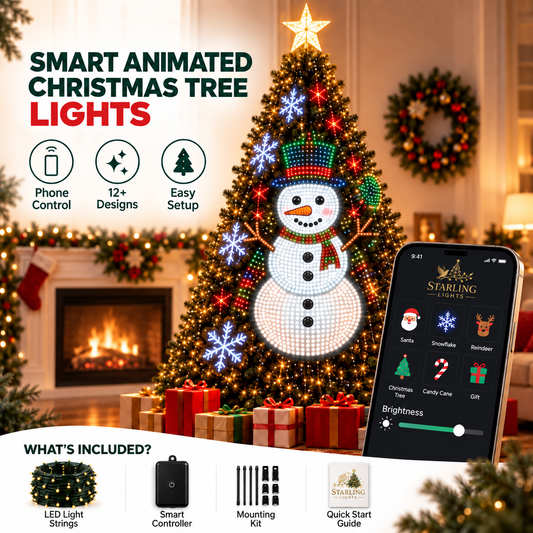 Starling Lights™ — App-Controlled Animated Tree Lights